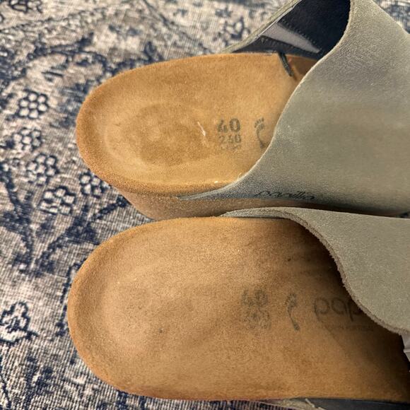 PAPILLIO Size 40 Birkenstock Namica
Metallic Stone Gold Suede Leather Sandals - Picture 9 of 9